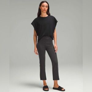 🖤SOLD🖤Lululemon Ribbed Softstreme Zip-Leg (Flared) High-Rise BLK Pants *25"✨